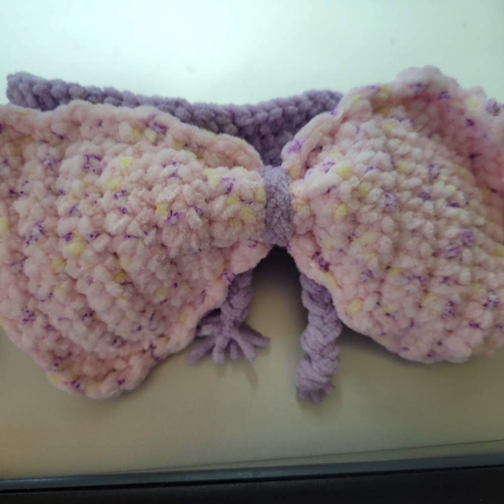 Charming Pink and Purple Kids Hair Bow